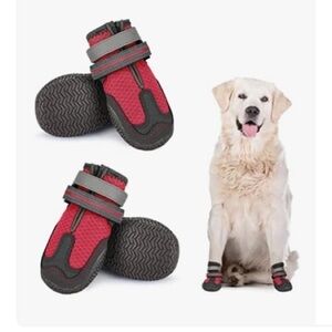 NWT Dog Shoes for Hot Pavement, Mesh Dog Boots with Rugged Anti-Slip Sole, size4
